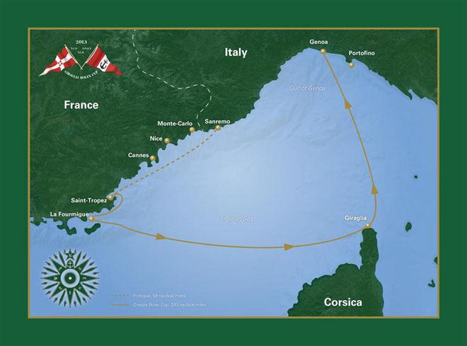 2013 Giraglia Rolex course map © SW